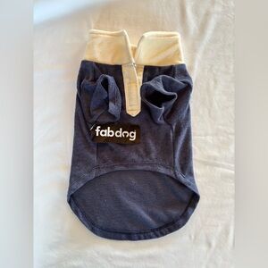 NWT Fab Dog Navy and Cream Dog Shirt